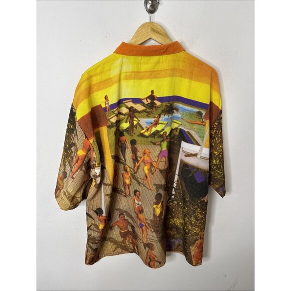 Vintage Billion Bay Men 2XL Beach Hawaiian Y2K Chillin - Picture 4 of 4